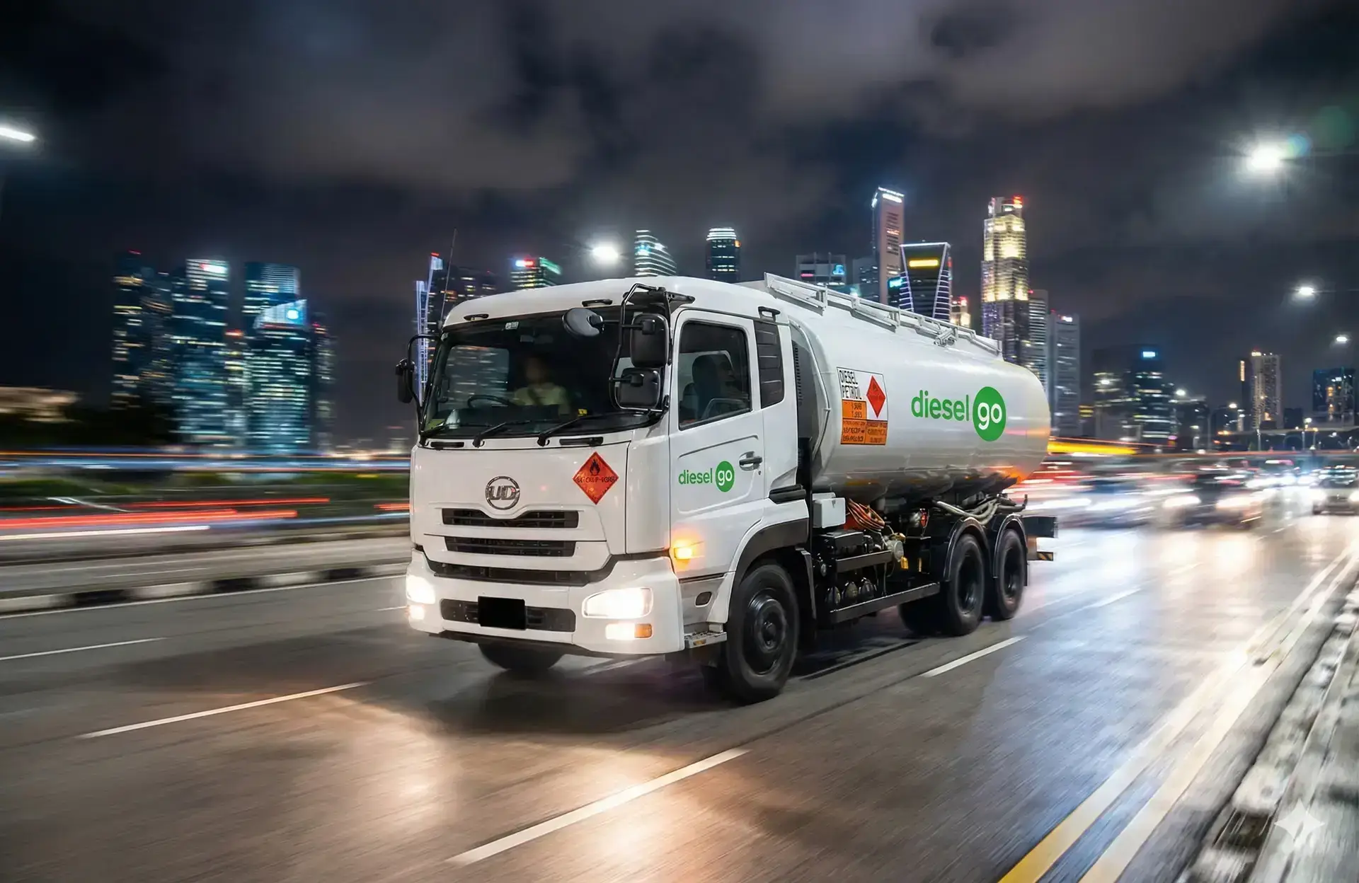 Diesel Go 24/7 emergency diesel delivery service providing standby fuel support for data centers and critical power and hospital generators in Singapore.