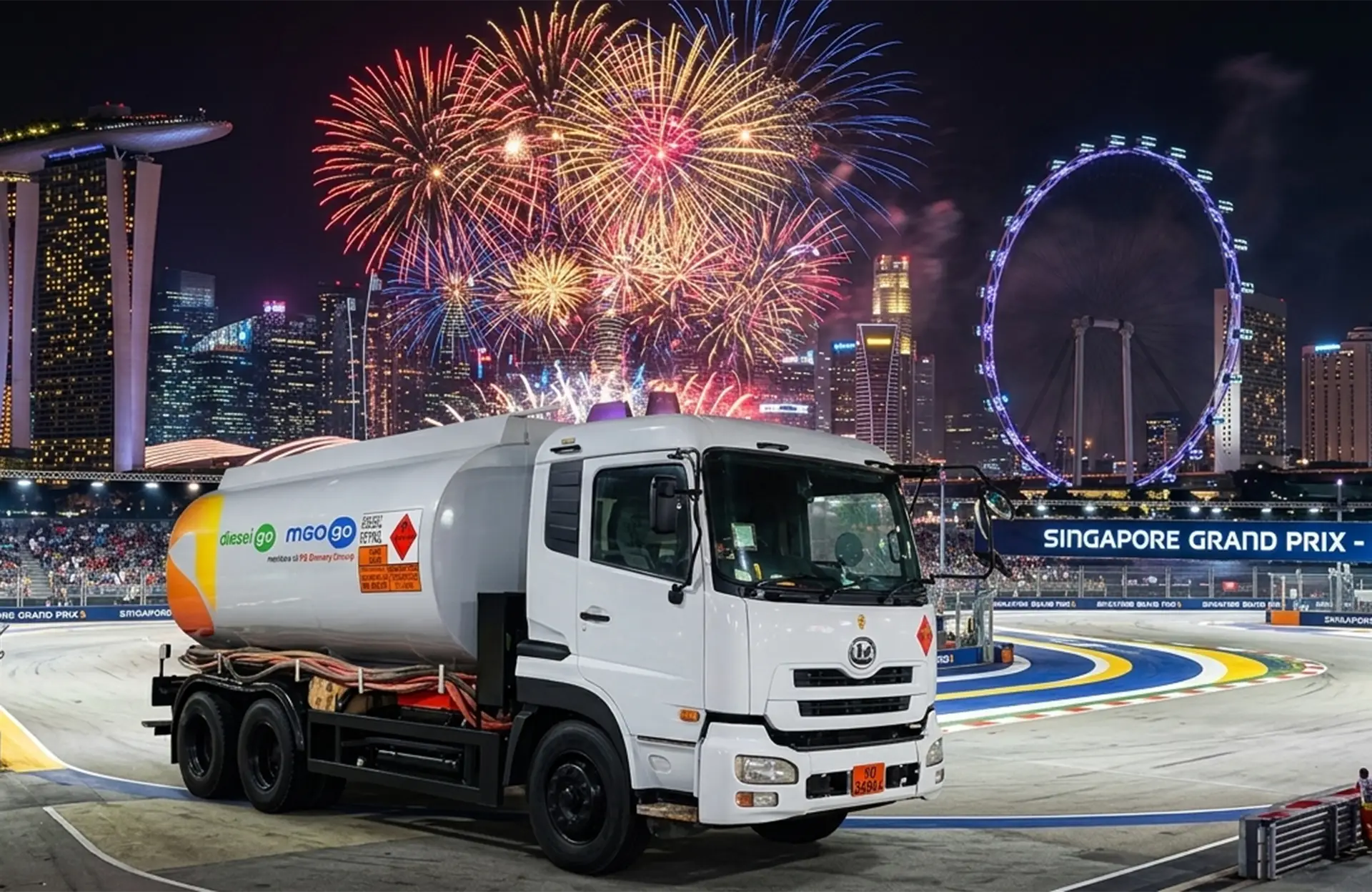 Events and Projects Fuel Supply: Diesel Go provides diesel and biodiesel supply for projects and events like the Singapore F1